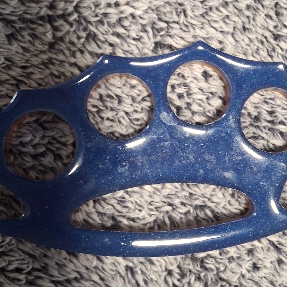 Blue And Orange Handmade Resign Knuckle Duster